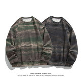 美式复古暗色简约宽松圆领上衣中性风潮流卫衣W4681-P50【特价】，男装卫衣，电商A007-1