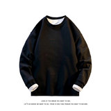 秋季新款纯色长袖上衣男女同款设计感线条宽松卫衣W4684-特价P50，男装卫衣，电商A007-1