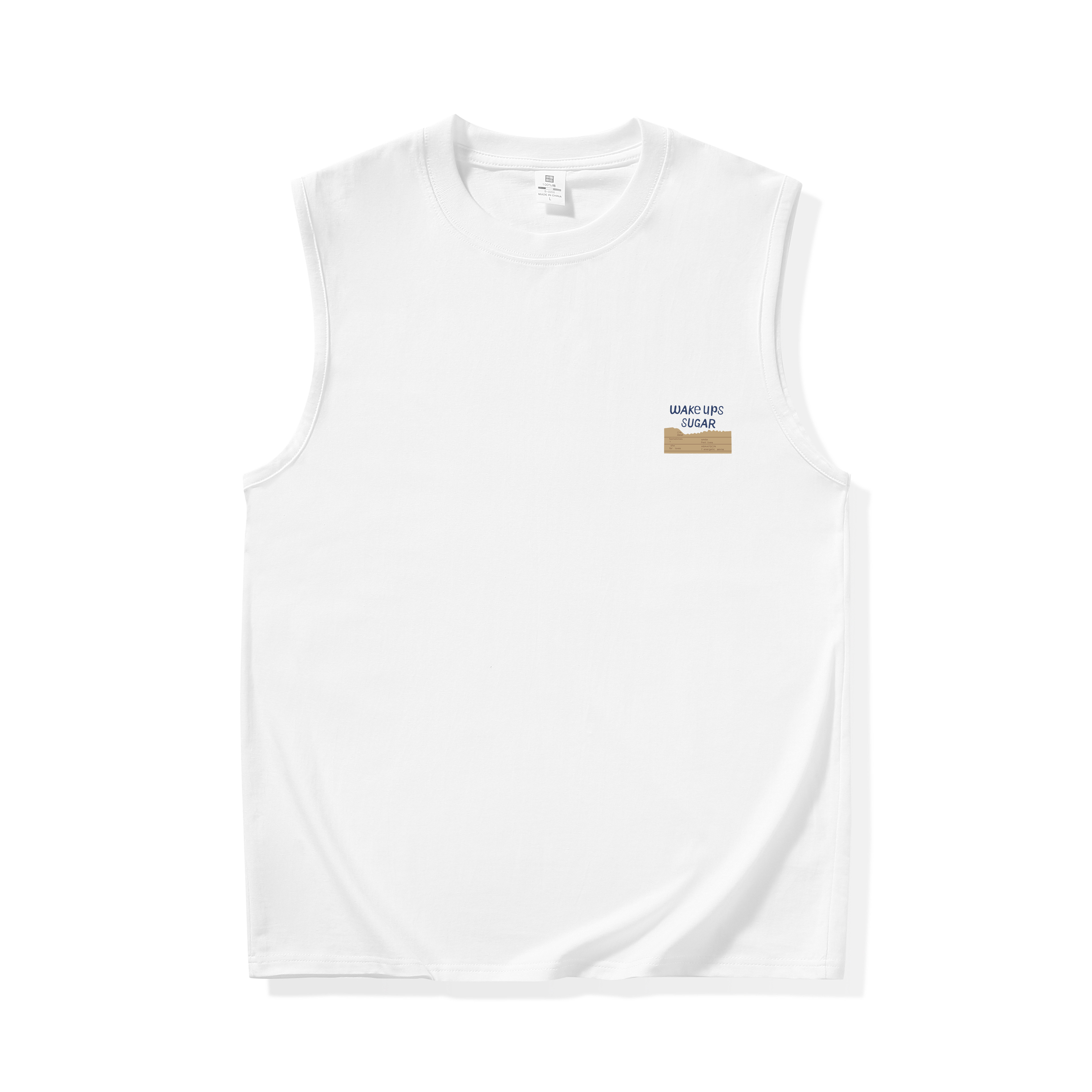 港风潮牌印花背心男女宽松纯棉无袖坎肩运动休闲T恤B3924-特价P19，男装背心/马甲，电商A007-1