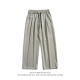 竖条纹山本裤男女夏季慵懒风垂感直筒西裤薄款裤子K8621-特价P37，男装西裤，电商A007-1