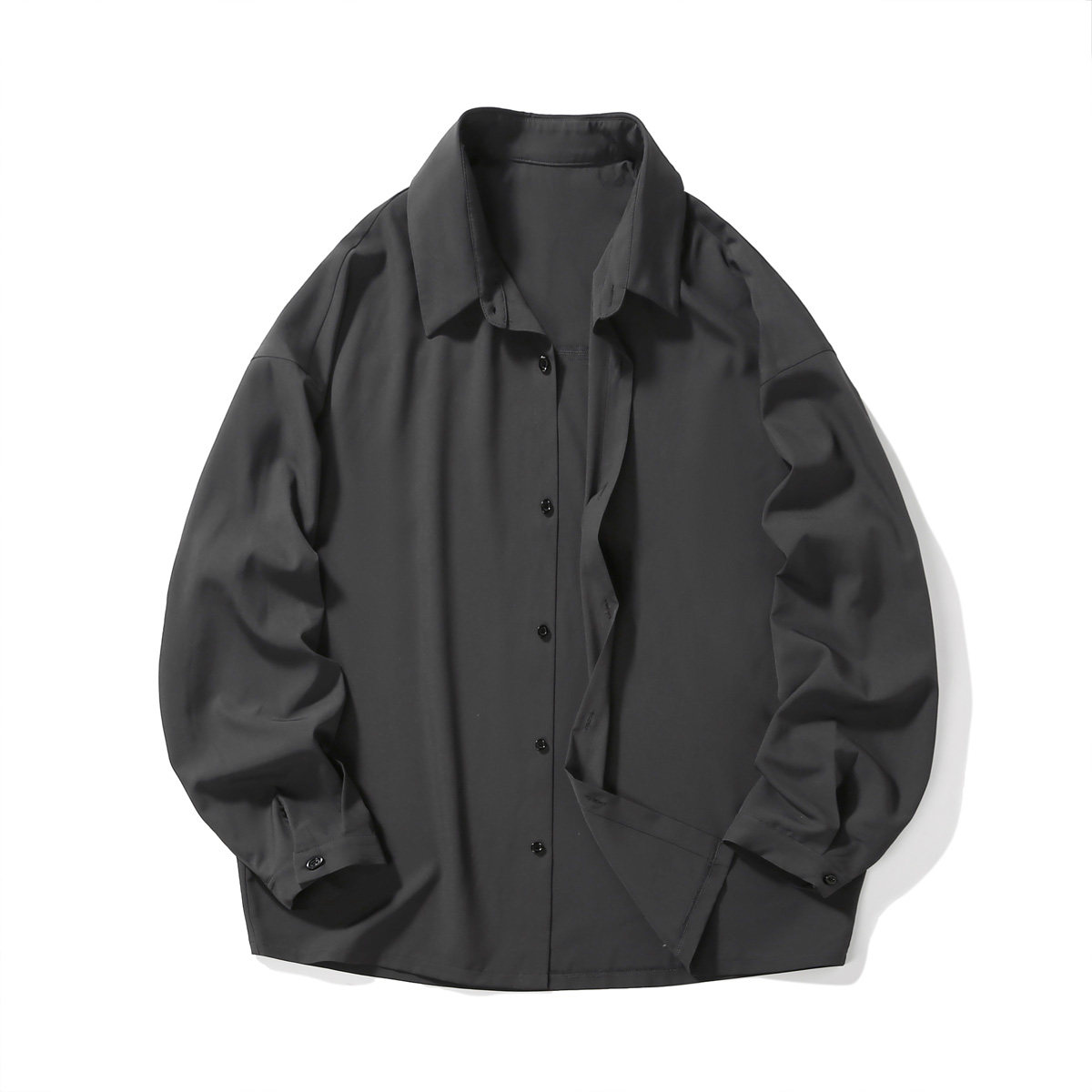 长袖衬衫男新款痞帅高级感垂感基础款衬衫C2173-P22【特价】，男装衬衫，电商A007-1