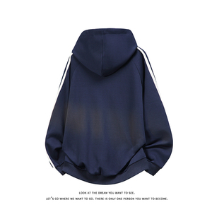 潮流休闲三条杠大码纯色休闲运动连帽卫衣内搭W4604-P50【特价】图片