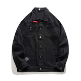 工装风翻领牛仔夹克男休闲宽松纽扣多口袋长袖外套JB80-特价P53，男装夹克，电商A007-1