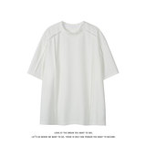 简约美式重磅短袖T恤男女宽松型圆领基础款日常上衣T3702-特价P27，男装T恤，电商A007-1