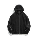 连帽简约外套休闲宽松基础百搭纯色上衣男女同款W4683-特价P55，女装短外套，电商A007-1