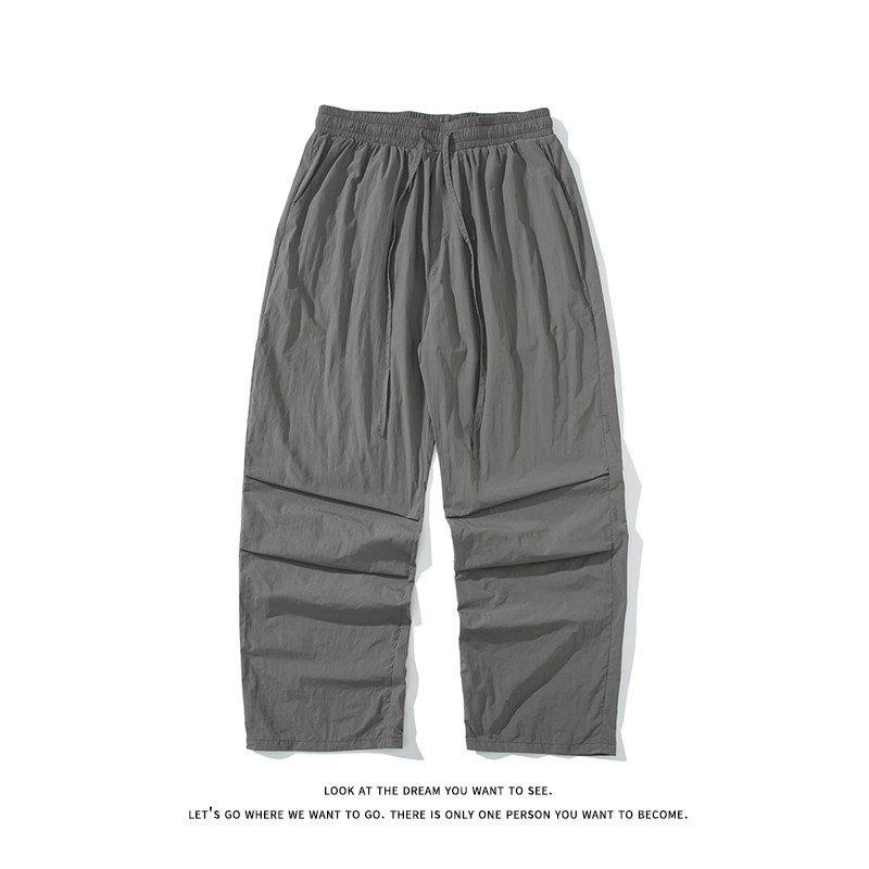 休闲裤男带褶运动裤宽松情侣直筒裤长裤K8474-P25【特价】，女装休闲裤，电商A007-1