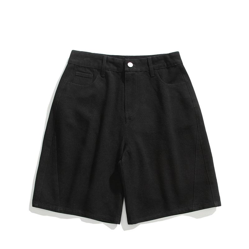 夏新款潮流百搭美式休闲水洗拼接牛仔短裤子男DK8481-P32【特价】,男装牛仔裤,电商A007-1
