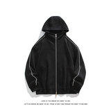 连帽简约外套休闲宽松基础百搭纯色上衣男女同款W4683-特价P55，女装短外套，电商A007-1