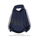 潮流休闲三条杠大码纯色休闲运动连帽卫衣内搭W4604-P50【特价】，男装卫衣，电商A007-1