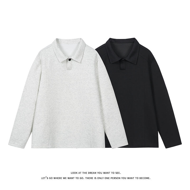 POLO领卫衣男女宽松休闲纯色美式解构上衣长袖T恤W4711-特P26，男装T恤，电商A007-1