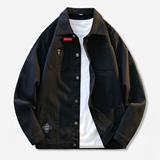工装风翻领牛仔夹克男休闲宽松纽扣多口袋长袖外套JB80-特价P53，男装夹克，电商A007-1