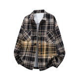 小香风衬衫夹克外套复古拼色潮牌休闲情侣宽松C2166-P40【特价】，男装夹克，电商A007-1