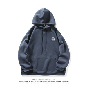 烫花大码340克重磅华棉复合潮流休闲连帽卫衣W4266-P42【特价】，男装卫衣，电商A007-1