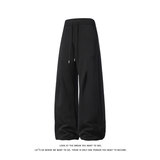 宽松直筒纯色卫裤男休闲抽绳宽松型垂感运动长裤K8696-特价P36，男装休闲裤，电商A007-1