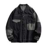 中性休闲大码宽松男女潮流拼接牛仔外套夹克J8212-P63【特价】，男装工装外套，电商A007-1