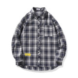 港风慵懒风休闲宽松潮流大码百搭情侣格子衬衫C2158-特P28无差价，男装衬衫，电商A007-1