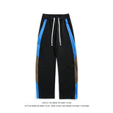 复古拼接运动裤卫裤宽松阔腿休闲裤垂感长裤K8664-特价P42，男装休闲裤，电商A007-1