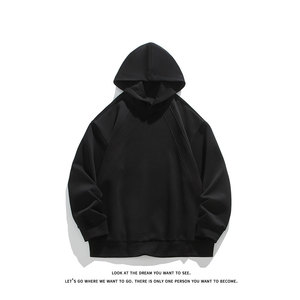 美式复古基础款上衣简约宽松连帽卫衣男W4678-P38【特价】图片