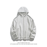 连帽简约外套休闲宽松基础百搭纯色上衣男女同款W4683-特价P55，女装短外套，电商A007-1