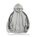 潮流休闲三条杠大码纯色休闲运动连帽卫衣内搭W4604-P50【特价】，男装卫衣，电商A007-1