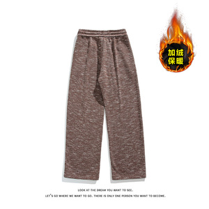 美式宽松阔腿裤垂坠感抽绳加绒加厚休闲裤男K8690JR（加绒）特P52图片