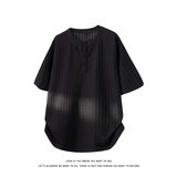 亨利领纯色简约短袖T恤男女宽松型韩版百搭休闲上衣T3697-特价P27，男装T恤，电商A007-1