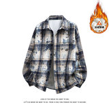 美式长袖宽松格子衬衫休闲内搭衬衣高级感翻领外套男CJ9741-特P42，男装衬衫，电商A007-1