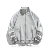 运动撞色开衫卫衣大码宽松休闲立领外套W4641-P48【特价】，女装短外套，电商A007-1