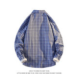 复古格子衬衫男宽松休闲百搭高级感上衣内搭外套C2269-特价36，男装衬衫，电商A007-1