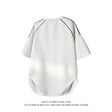 简约休闲宽松短袖T恤百搭圆领撞色设计感半袖上衣男T3708-特价P27，男装T恤，电商A007-1