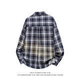 港风慵懒风休闲宽松潮流大码百搭情侣格子衬衫C2158-特P28无差价，男装衬衫，电商A007-1