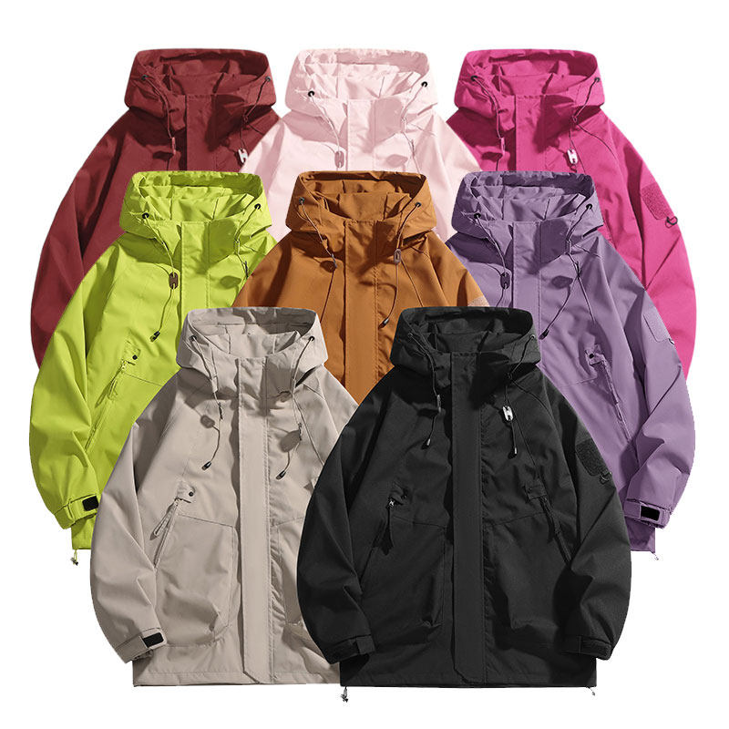多巴胺连帽冲锋衣秋季工装防水夹克户外运动外套FJ90-特价P37，男装夹克，电商A007-1