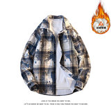 美式长袖宽松格子衬衫休闲内搭衬衣高级感翻领外套男CJ9741-特P42，男装衬衫，电商A007-1