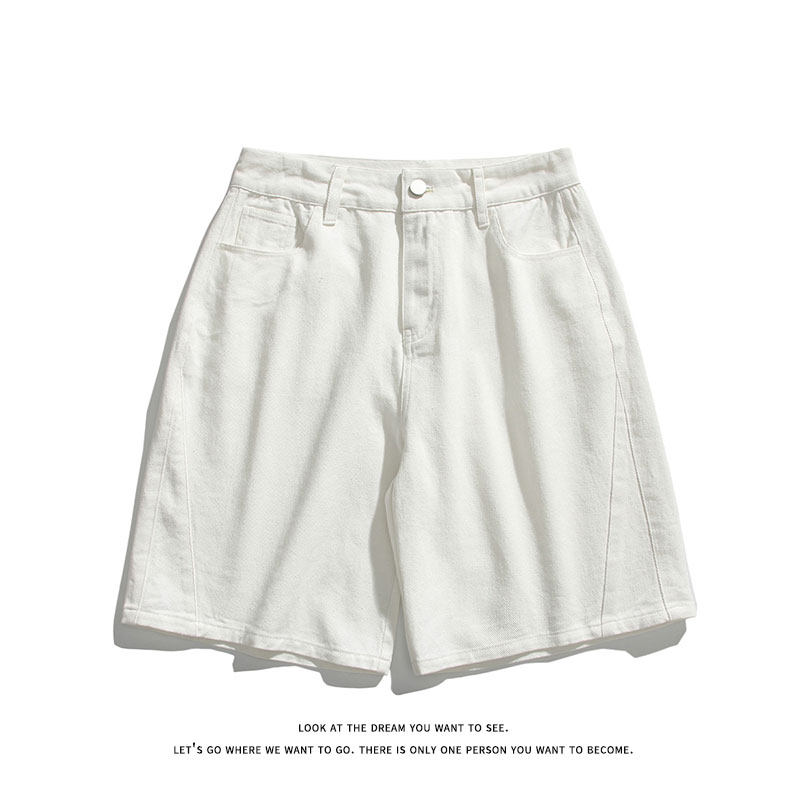 夏新款潮流百搭美式休闲水洗拼接牛仔短裤子男DK8481-P32【特价】,男装牛仔裤,电商A007-1