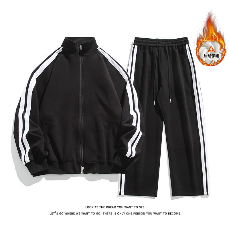 加绒加厚运动服套装W4641JR（加绒）特P53/K8579JR（加绒）特P43，男装休闲套装，电商A007-1