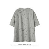 简约百搭美式休闲短袖T恤男复古圆领宽松型百搭上衣T3715-特价P37，男装T恤，电商A007-1