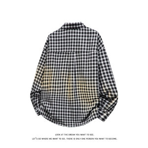 韩版时尚休闲红色格子小众设计感衬衫上衣衬衣C2247-特价P35图片