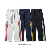 美式弯刀三条杠撞色百搭卫裤运动休闲裤男女同款K8689-特价P40，男装休闲裤，电商A007-1