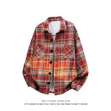 小香风衬衫夹克外套复古拼色潮牌休闲情侣宽松C2166-P40【特价】，男装夹克，电商A007-1