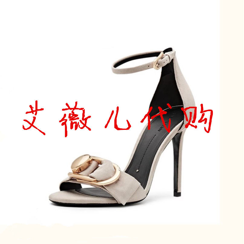 STELLA LUNA 女凉鞋 露趾一字带金属扣细跟超高跟性感 SLP118143
