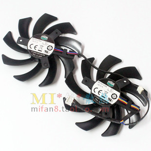 原装讯景XFX 酷冷FY09010H12LPB 直径85mm 孔40mm   显卡双风扇