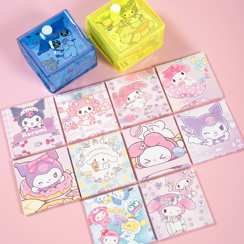 6.4厘米正方形双面小学生儿童彩色手工折纸印花卡通皮套装纸鹤纸