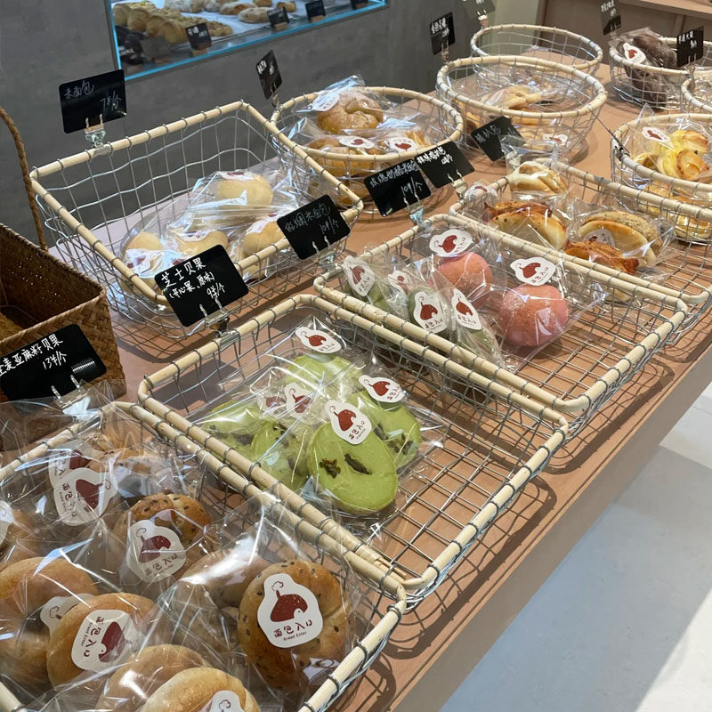 欧式复古风圆形面包篮零食小吃收纳筐金属铁艺轻奢水果篮子点心篮