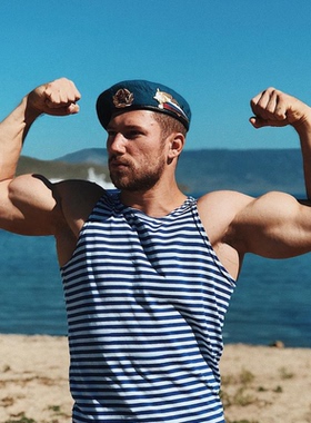 俄罗斯公发原品VDV空降兵夏季海魂背心户外纯棉加厚打底衫BTK产物