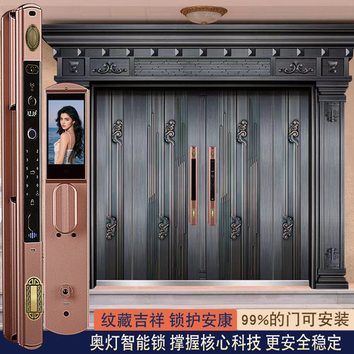 全自动家用防盗门人脸识别智能锁