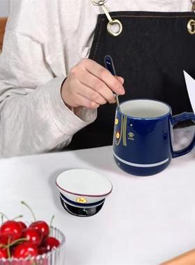 橙色救援消防员陶瓷杯马克杯送蓝朋友陶瓷杯送战友礼物创意杯礼品