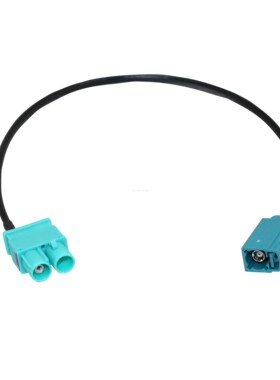 适用于大众天线连接线2FAKRA公头转FAKRA母头转接线车载铜丝线材