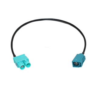 适用于大众天线连接线2FAKRA公头转FAKRA母头转接线车载铜丝线材