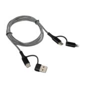 TYPE A四合一转接线支持PD快充线长1米出口畅销 C苹果闪电头USB