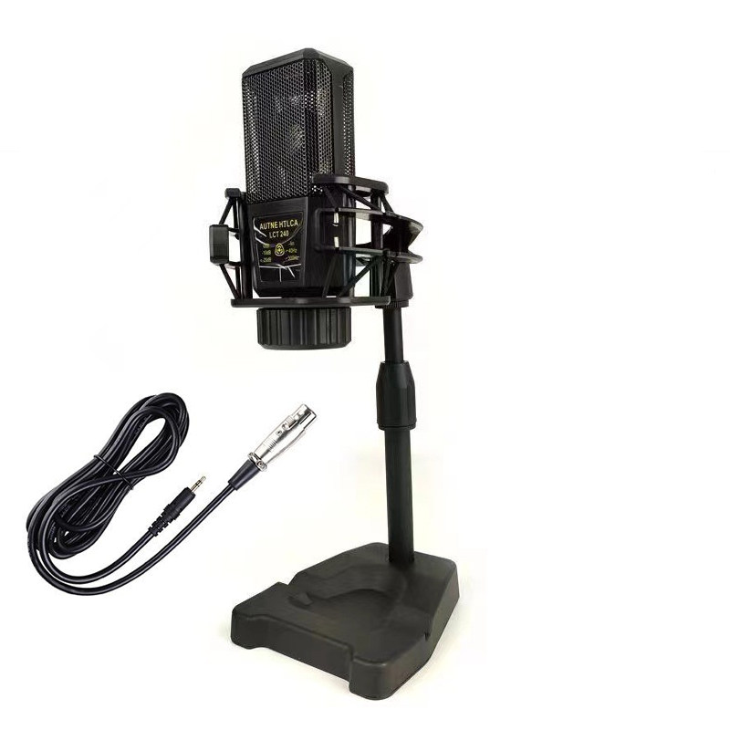 240方形麦克风话筒直播K歌录音A字桌面支架套餐1.5米线5V电